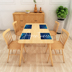 Aperturee - Blue Starry Sky Stars Dining Set Of 4 Placemats