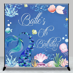 Aperturee - Blue Undersea Lives Bubble Custom Birthday Backdrop