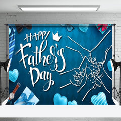 Aperturee - Blue Various Gifts Heart Happy Fathers Day Backdrop