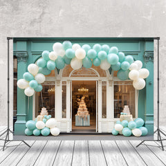 Aperturee - Blue Wedding Cake Boutique Balloon Photo Backdrop