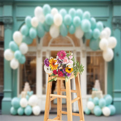 Aperturee - Blue Wedding Cake Boutique Balloon Photo Backdrop