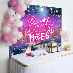 Aperturee - Boats And Hoes Ship Trees Birthday Party Backdrop