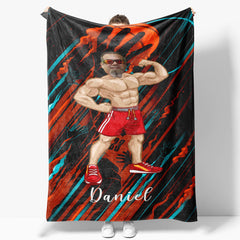 Aperturee - Bodybuilding Hoopster Basketball Sports Custom Blanket