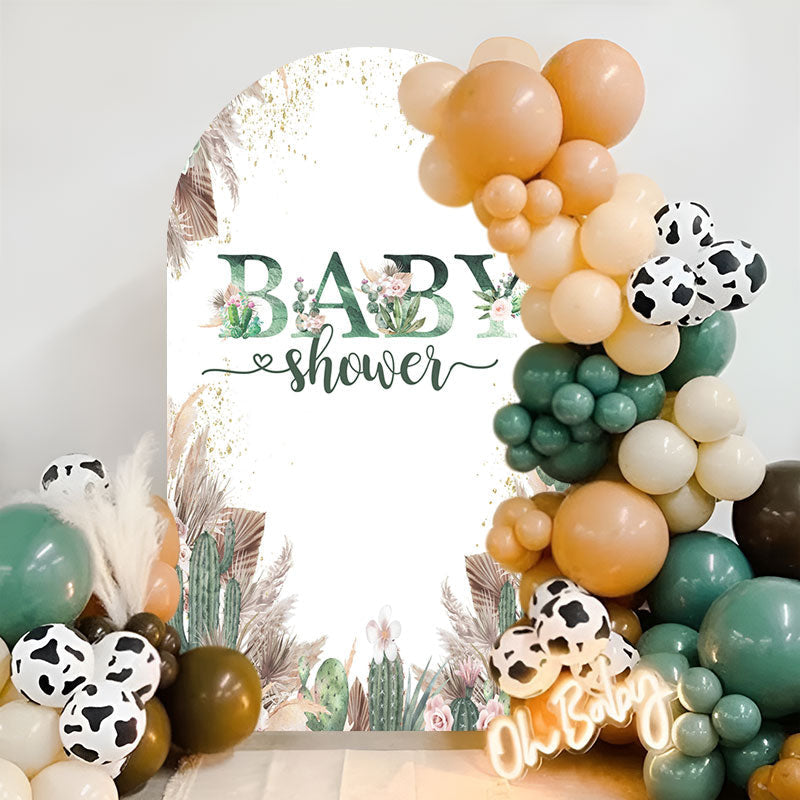 Aperturee - Boho Cactus Baby Shower Double Sided Arch Backdrop