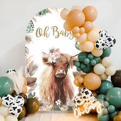 Aperturee - Boho Oh Baby Cow Double Sided Chiara Arch Backdrop