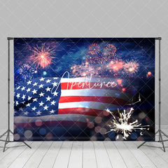 Aperturee - Bokeh American Flag Sparke Independence Day Backdrop