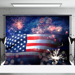 Aperturee - Bokeh American Flag Sparke Independence Day Backdrop