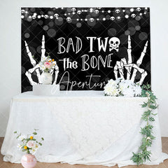 Aperturee - Bokeh Bad Two The Bone Halloween Birthday Backdrop