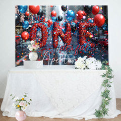 Aperturee - Bokeh Street Mr Onederful Happy 1st Birthday Backdrop