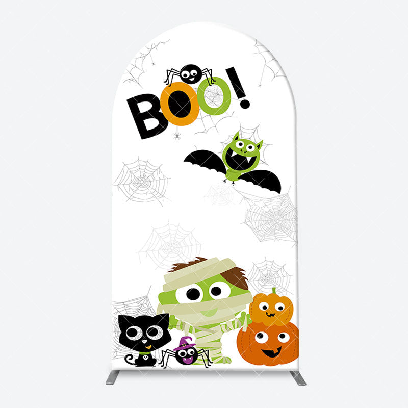 Aperturee - Boo Halloween Monster Baby Shower Arch Backdrop