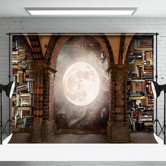 Aperturee - Book Brick Wall Arch Moon World Day Backdrop