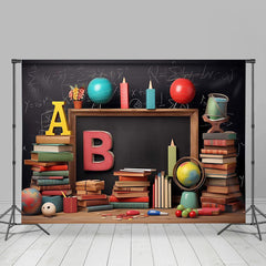 Aperturee - Books Stationery Desk Back To School Party Backdrop