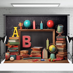 Aperturee - Books Stationery Desk Back To School Party Backdrop