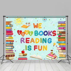 Aperturee - Books Student Sun Star Green World Book Day Backdrop