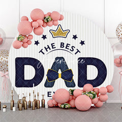 Aperturee - Bow Tie The Best Dad Ever Round Fathers Day Backdrop