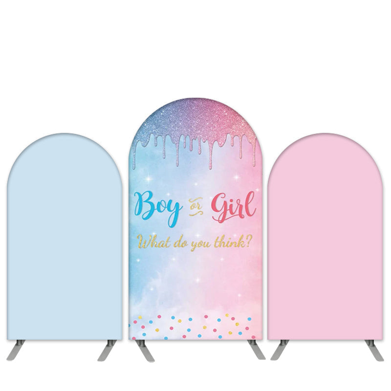 Aperturee Boy Or Girl Glitter Theme Baby Shower Arch Backdrop Kit