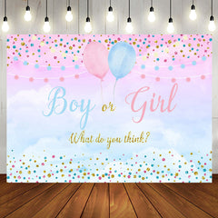 Aperturee - Boy Or Girl What Dou You Think Gender Reveal Backdrop