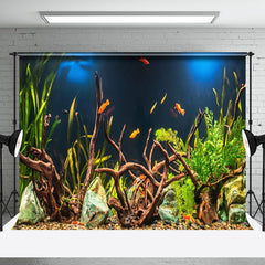 Aperturee - Branch Green Seaweed Fish Tank Landscaping Backdrop