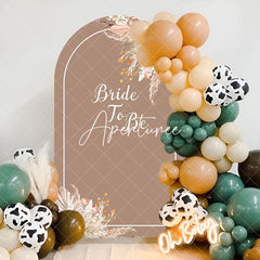 Aperturee - Bride To Be Boho Floral Wedding Party Arch Backdrop