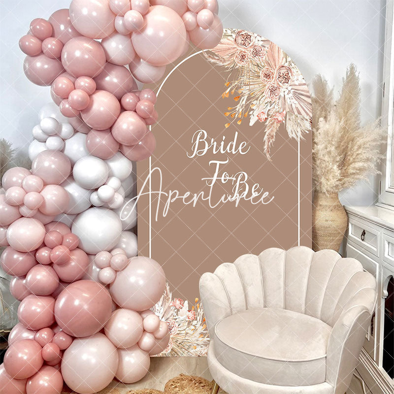 Aperturee - Bride To Be Boho Floral Wedding Party Arch Backdrop