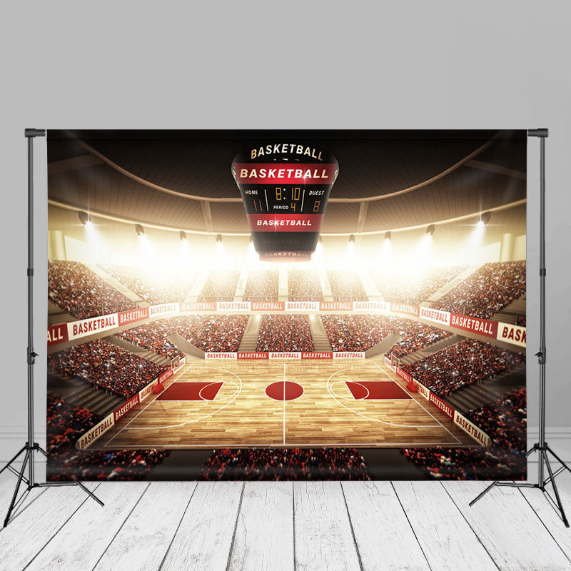 Aperturee - Bright Basketball Court Spectator Sport Photo Backdrop