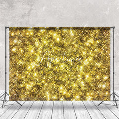 Aperturee - Bright Gold Black Sparkle Bokeh Photography Backdrop