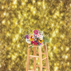 Aperturee - Bright Gold Black Sparkle Bokeh Photography Backdrop