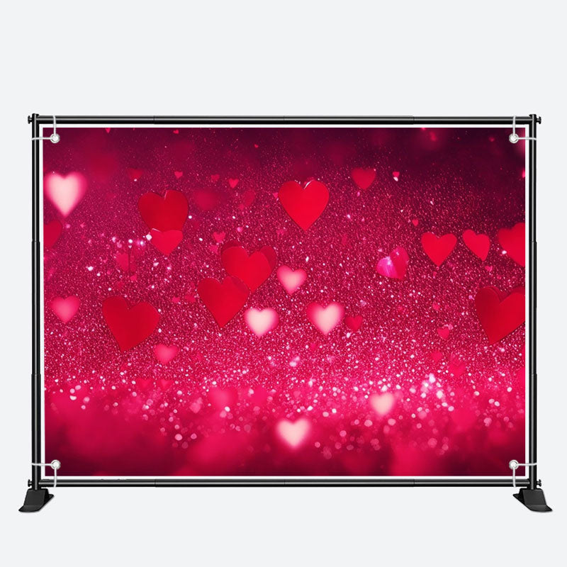 Aperturee - Bright Gradient Pink Bokeh Valentines Day Backdrop