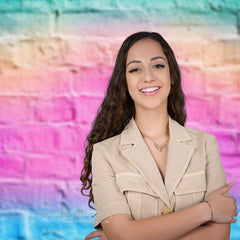 Aperturee - Bright Multicolored Brick Wall Photoshoot Backdrop