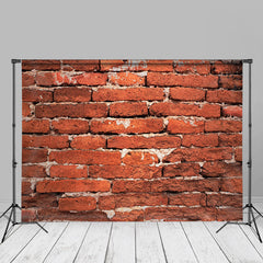 Aperturee - Bright Red Brick Wall Backdrop For Portrait Photography