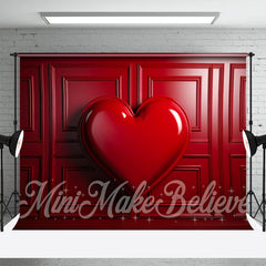 Aperturee - Bright Red Heart Plaid Wall Valentines Day Backdrop