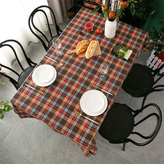 Aperturee - Bright Retro Plaid Gingham Household Dust Tablecloth