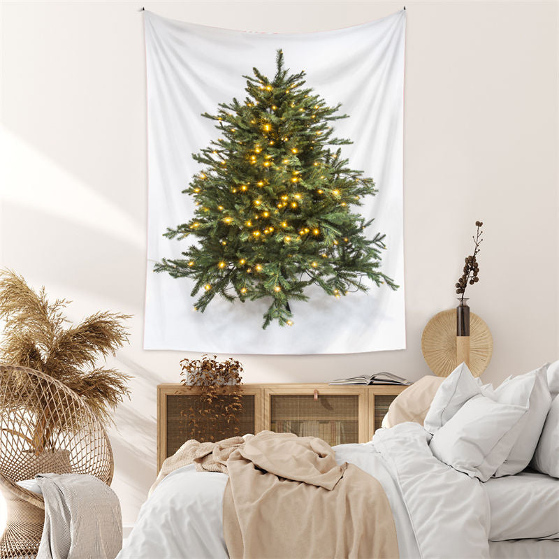 Aperturee - Bright Spark Christmas Tree Holiday Wall Tapestry