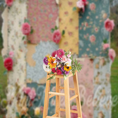 Aperturee - Broken Colorful Wallpaper Decoration Photo Backdrop