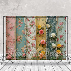 Aperturee - Broken Wallpaper Flowers Decoration Outdoor Backdrop