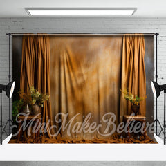 Aperturee - Brown Abstract Curtain Vases Photo Booth Backdrop