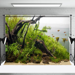 Aperturee - Brown Branch Seaweed Fish Tank Landscaping Backdrop