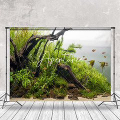 Aperturee - Brown Branch Seaweed Fish Tank Landscaping Backdrop