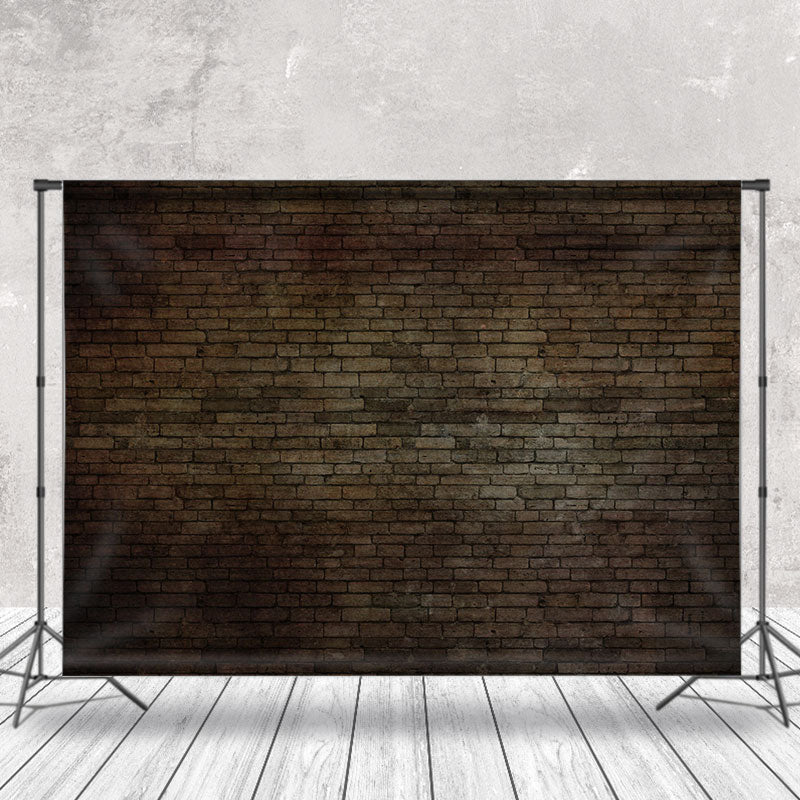 Aperturee - Brown Brick Wall Portrait Photo Studio Backdrop