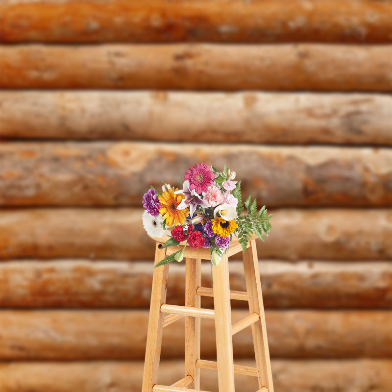 Aperturee - Brown Cabin Wood Texture Backdrop For Photography