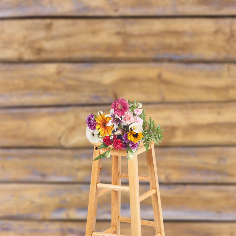 Aperturee - Brown Faded Wood Texture Backdrop For Photography