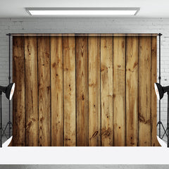 Aperturee - Brown Retro Wood Grain Wall Backdrop For Photography