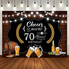 Aperturee - Brown Wood And Black Beers 70Th Birthday Backdrop