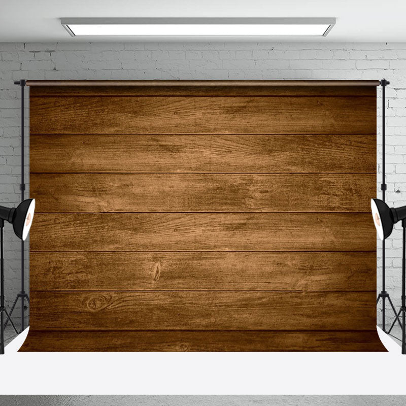 Aperturee - Brown Wood Grain Retro Wall Backdrop For Photography