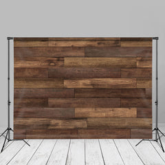 Aperturee - Brown Wood Texture Wall Floor Artistic Portrait Backdrop