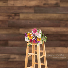 Aperturee - Brown Wood Texture Wall Floor Artistic Portrait Backdrop