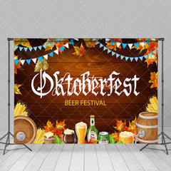 Aperturee - Brown Wooden Backdrop For Oktoberfest Beer Festival