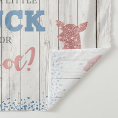 Aperturee - Buck Or Doe Glitter Wood Baby Shower Backdrop