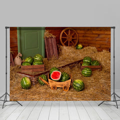 Aperturee - Bucolic Hayfield Watermelon Farm Summer Backdrop