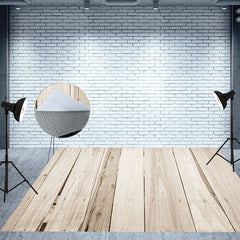 Aperturee - Bucolic White Rough Wooden Board Rubber Floor Mat